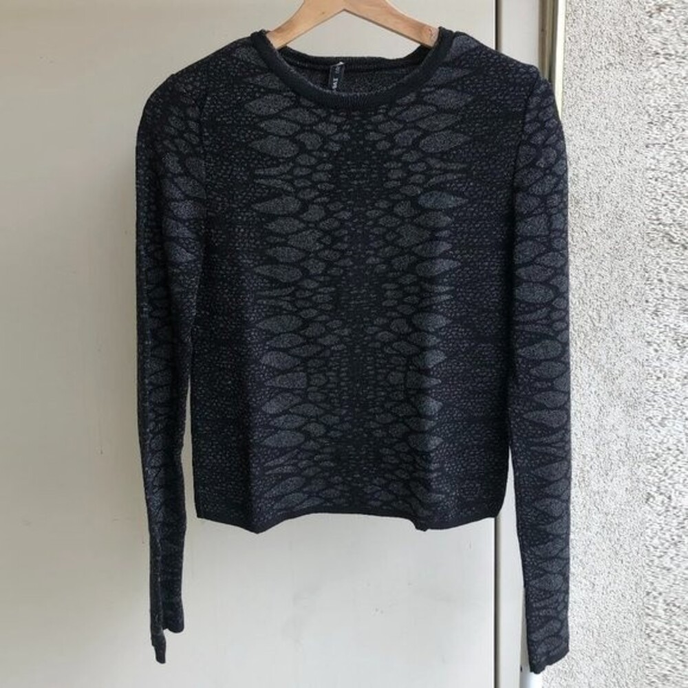Zara Knitwear Black & Grey Top Size M - Picture 5 of 11